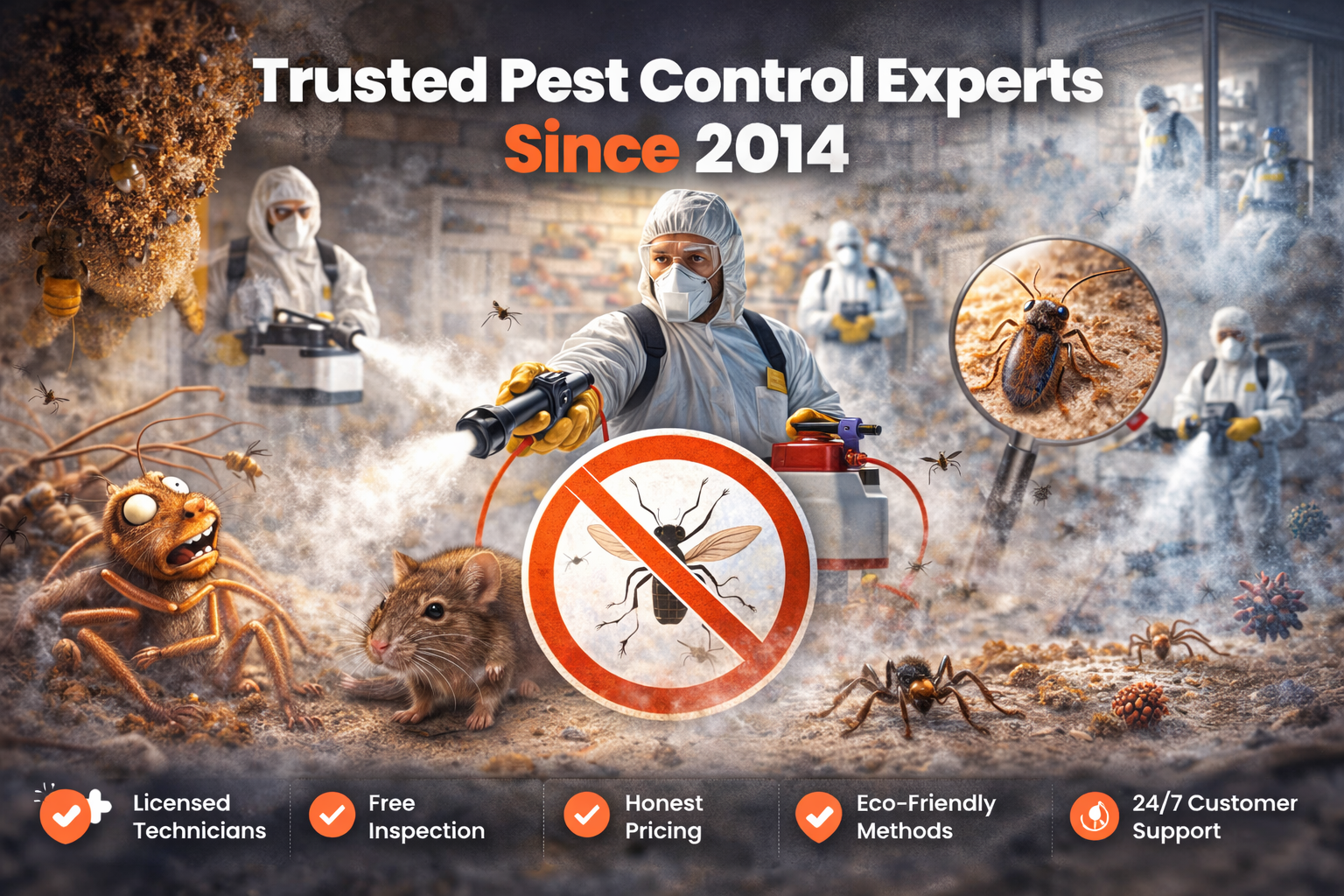 Trusted pest control experts since 2014