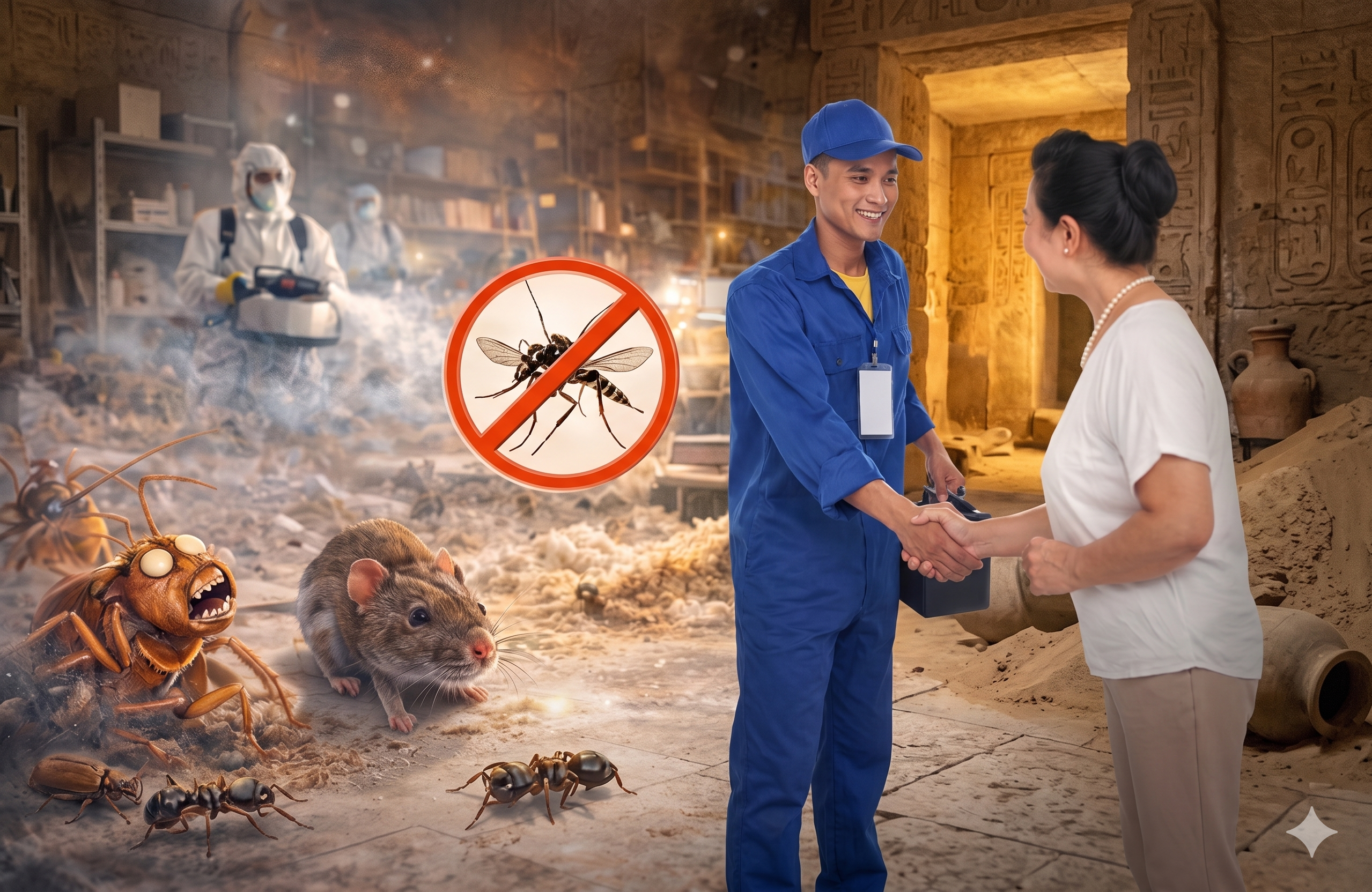 Best pest control service in Jabalpur – Shri Ram Pest Control team protecting a home from pests